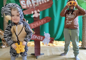 Na safari spotkaliśmy zebrę, za którą przebrany był Ignaś