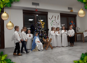 Występ na spotkaniu wigilijnym Wspólnoty Osiedla Tysiąclecia
